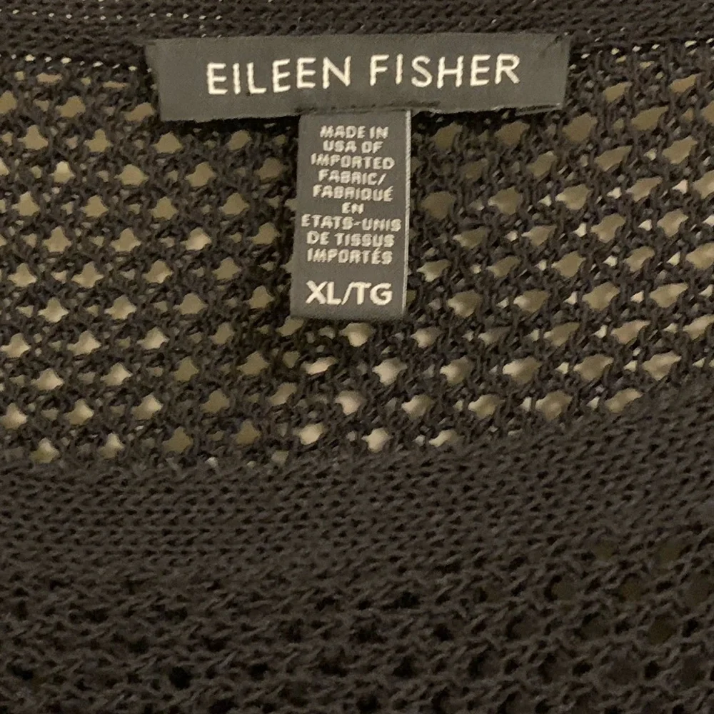 Eileen Fisher Open Stitch Organic Cotton Oversized Semi-Sheer Sweater Size XL - Picture 8 of 13
